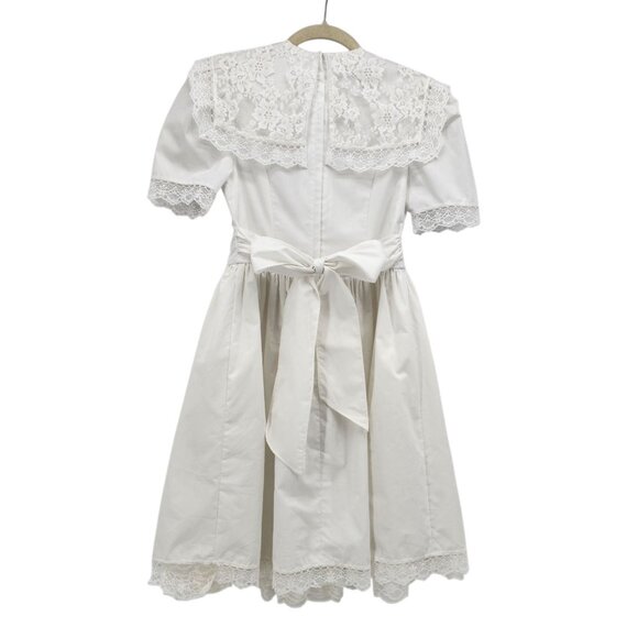 Vintage Jessica McClintock Girls 10 Dress White Lace Flower Girl First Communion - Picture 4 of 14